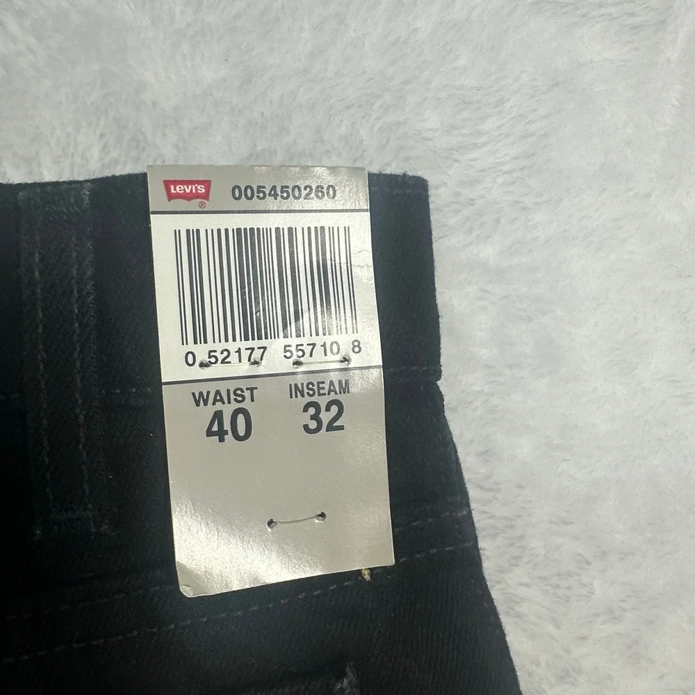 Levi Strauss Signature Jeans Men 40x32 Black 545 Loose Fit J Curve Design NWT